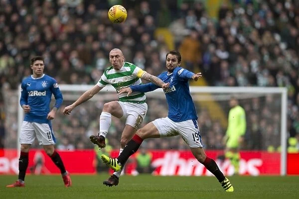 Intense Rivalry: Kranjcar vs Brown in the Celtic vs Rangers Premiership Clash at Celtic Park