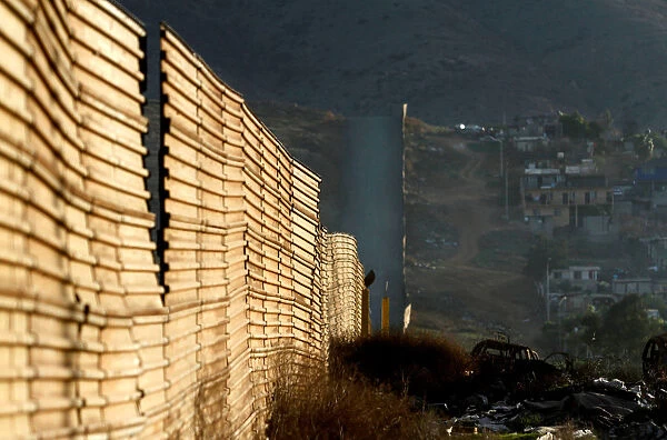 The border fence between the U. S. and Mexico is seen in this picture taken from the