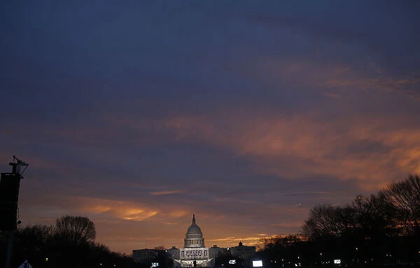 Dawn breaks over the U. S. Capitol prior to U. S. President-elect Trumps inauguration in