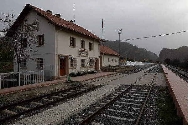 A general view of the Bagistas train station near the eastern Anatolian city of Erzincan