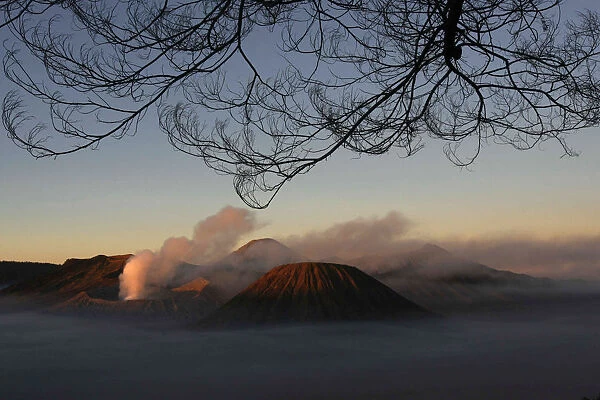 Mount Bromo, an active volcano, is seen from Ngadisari village in Indonesias East