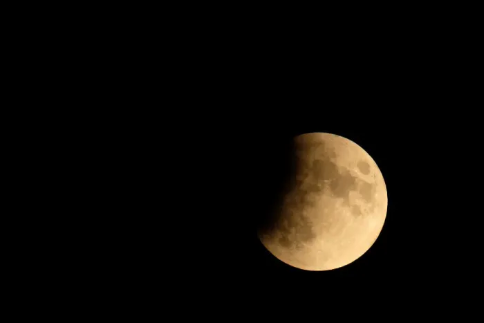 Framed Print : Partial Lunar Eclipse Print in Venice