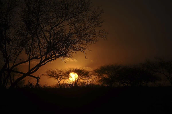 The sun sets in Poco Redondo in the drought ravaged northeast of Brazil