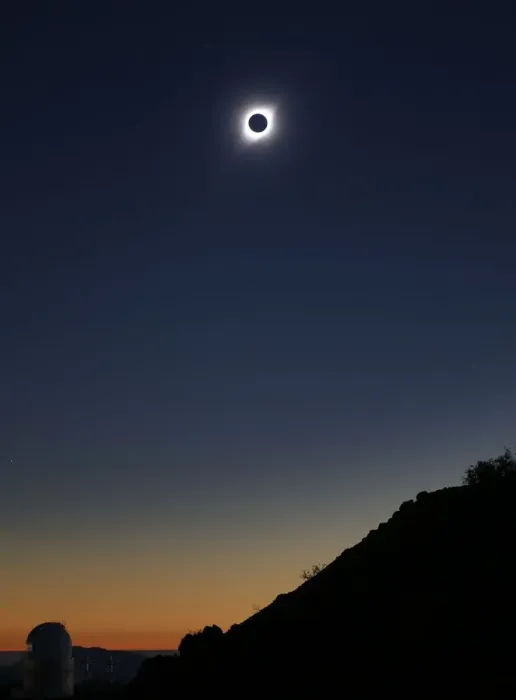 Framed Print : Print of a solar eclipse observed at Coquimbo, Chile Framed Print : Print of a solar eclipse observed at Coquimbo, Chile