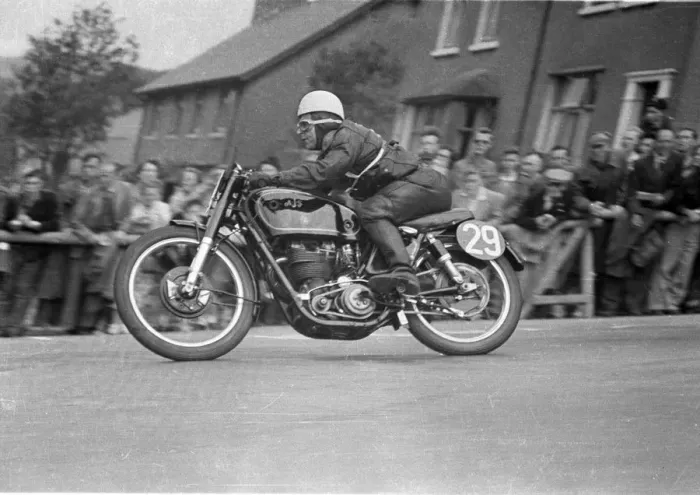 Framed Print : Sid Franklen 1952 Junior TT Print Framed Print : Sid Franklen 1952 Junior TT Print