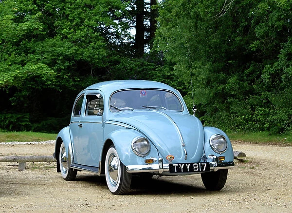  Volkswagen VW Classic Beetle Blue light disponible como impresiones enmarcadas, fotos, arte de pared y regalos fotográficos