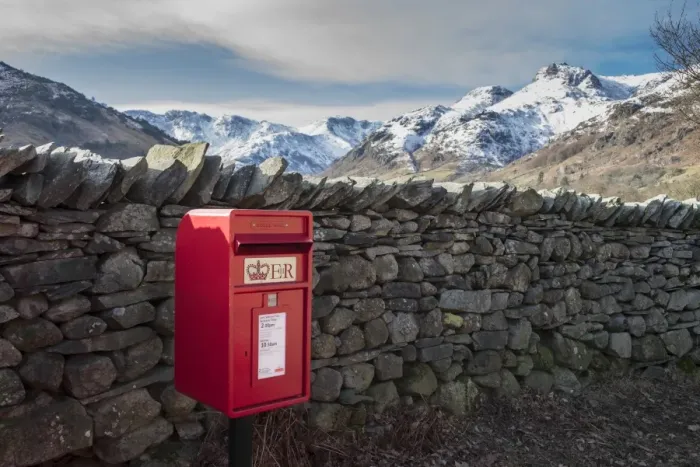 Framed Print : Royal Mail postbox beside drystone wall Print Framed Print : Royal Mail postbox beside drystone wall Print