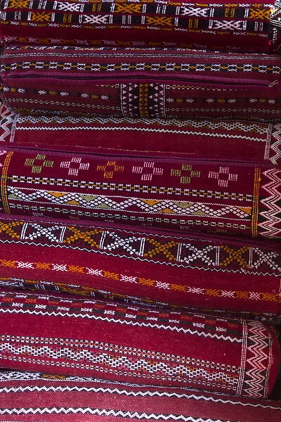 Africa, Morocco, Asni. Berber Pillows at Richard Bransons Kasbah Tamadot luxury