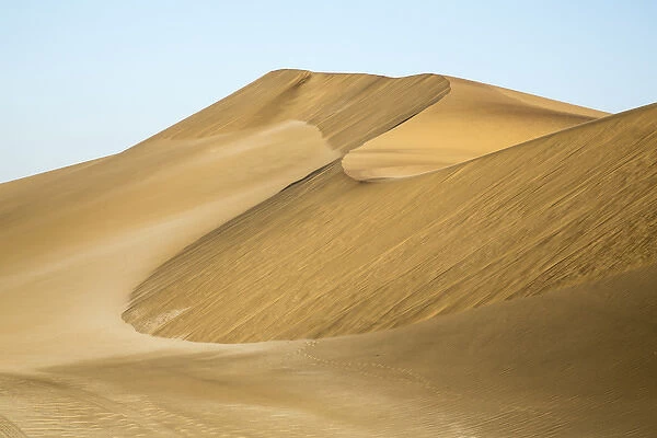 Africa, Namibia, Namib Desert. Pinwheel pattern on sand dunes