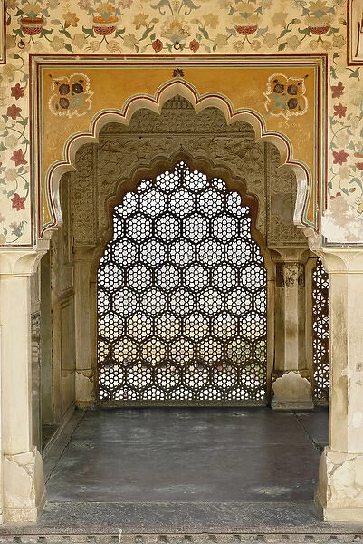 Architectural details, Amber Fort, Jaipur, India