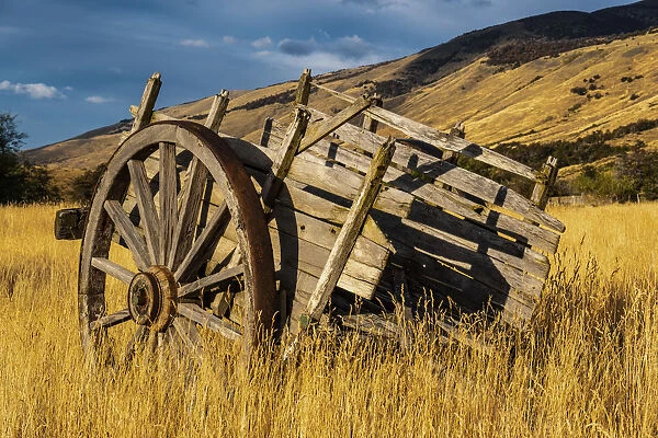 Argentina, Patagonia. Old rustic wagon