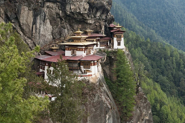Asia, Bhutan. Taktshang or Tigers Nest is the most famous monastery in Bhutan