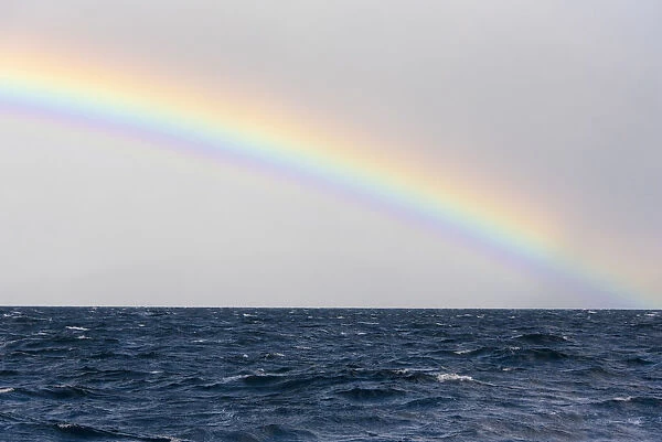 Australia, Tasmania, Maria Island. Rainbow in Tasman Sea