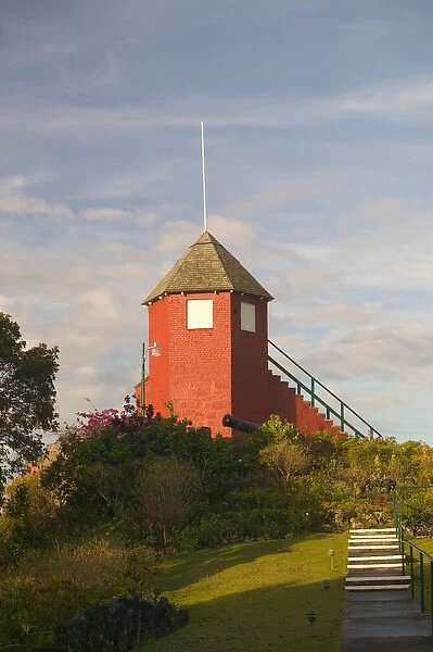 BARBADOS, St. George Parish, View of the Signal Tower at Gun Hill Station