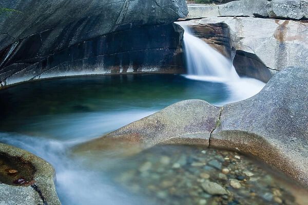 The Basin in New Hampshires Franconia Notch State Park. Pemigewasset River