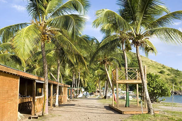 Beach bars at Frigate Bay southside, St Kitts, Caribbean