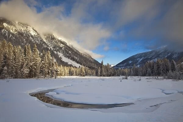 Beaver Creek in the Gallatin National Forest near West Yellowstone in winter