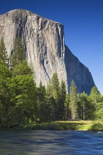 CA, Yosemite NP, El Capitan and Merced River