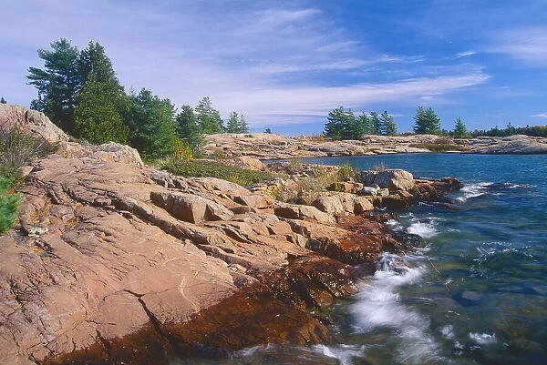 Canada, Ontario, Killarney Provincial Park. Shoreline along Georgian Bay on Lake Huron