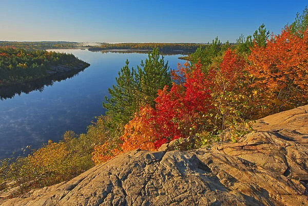 Canada, Ontario, Sudbury. Lake Laurentian Conservation Area in autumn