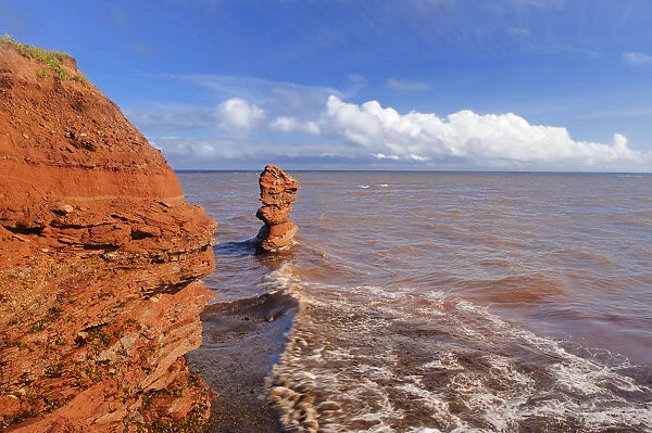 Canada, Prince Edward Island, North Cape. Shoreline of Gulf of St. Lawrence. Credit as