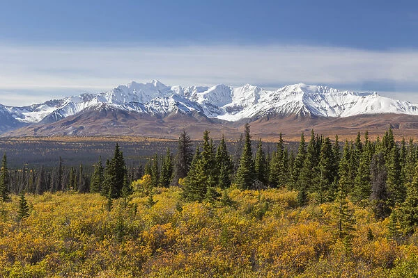 Canada, Yukon Territory, Kluane National Park. Snow-covered peaks in the St. Elias Range