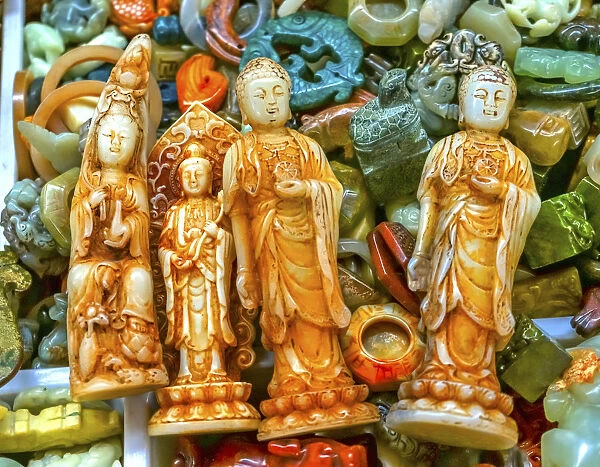 Chinese replica of plastic Buddha, Panjuan Flea Market decorations, Beijing, China