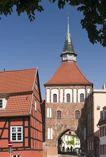 City gate Kuetertor. The Hanseatic City Stralsund. The old town is listed as UNESCO World Heritage