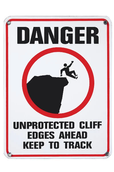 Cliff Warning Sign, Australia