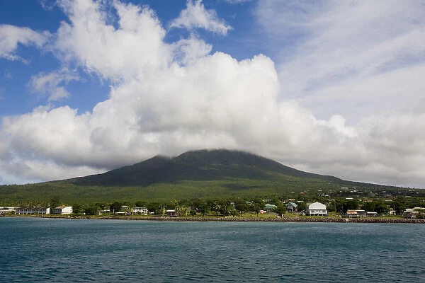 Cloud covered Nevis Peak