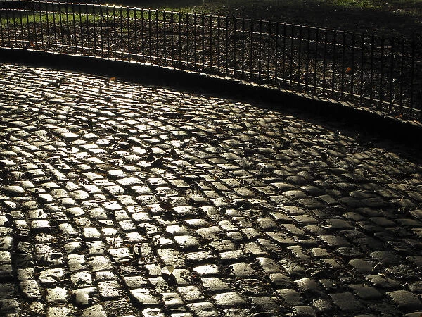 cobble pavement in the Recoleta district