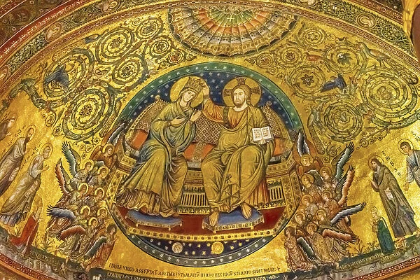 Coronation of Mary and Jesus mosaic Santa Maria Maggiore, Rome, Italy