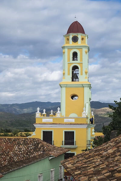 Cuba, Trinidad. The Bell tower of Iglesia y Convento de San Francisco, Trinidad