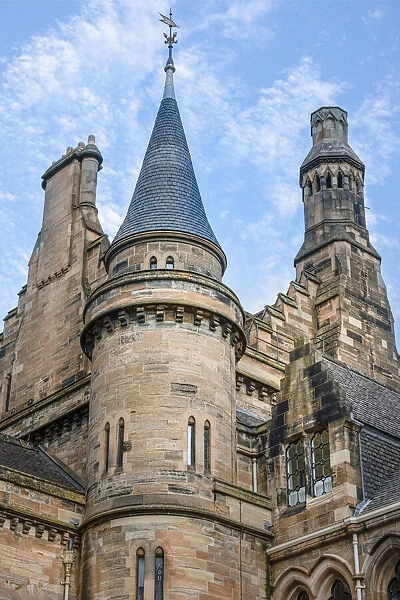 Eastern Section of Main Building. Glasgow University, Scotland