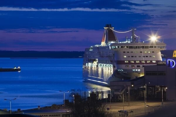 Estonia, Tallinn, Passenger Port, international ferry, dawn