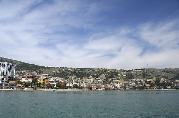 Europe, Albania, Sarande. Albanian port city located on the Ionian Sea