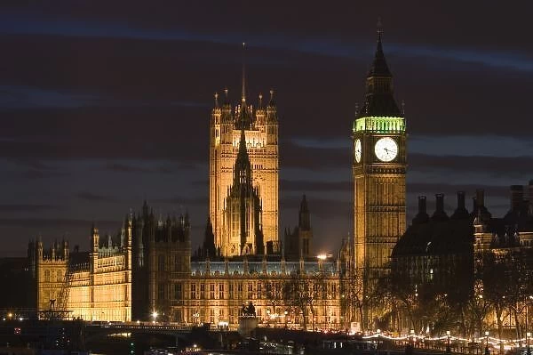 Europe, ENGLAND, London: Houses of Parliament  /  Evening