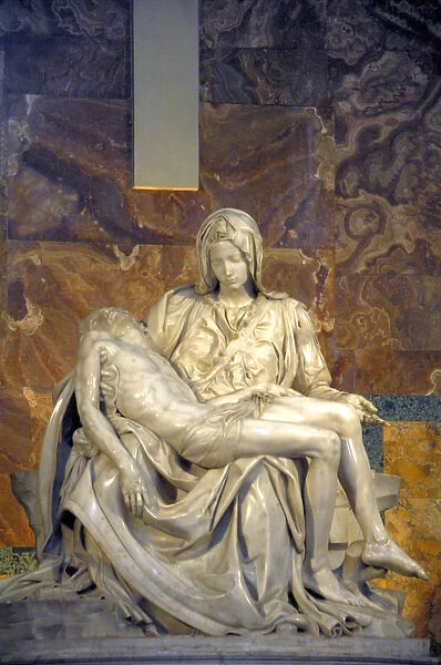 Europe, Italy, Rome. Michelangelos masterpiece sculpture, Pieta (1499). St