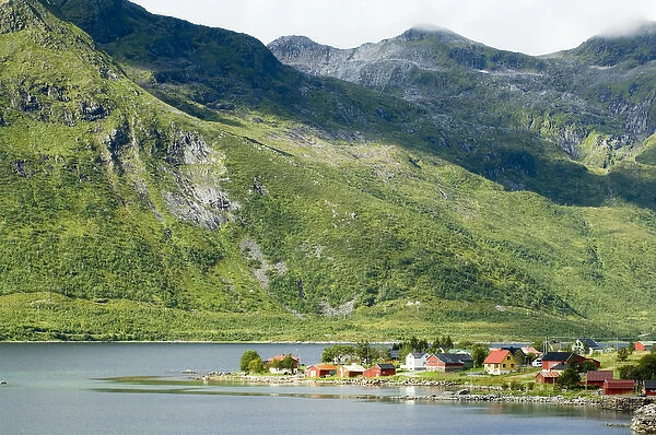 Europe, Norway, Lofoten. View of Liland