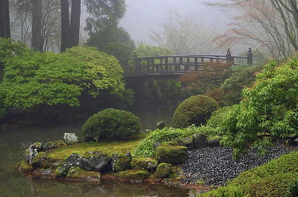 Fog, Portland Japanese Garden, Portland, USA