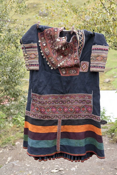 Georgia, Mtskheta, Juta. A hanging piece of traditional clothing from Georgia