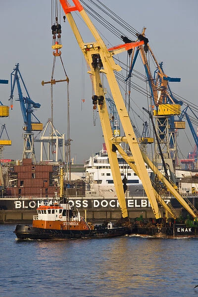 GERMANY, State of Hamburg, Hamburg. Elbe River shipyards