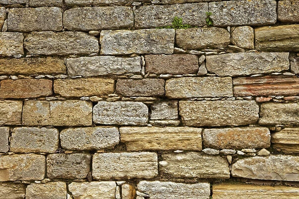Greece, Crete, Palace of Knossos. Brick wall of palace. Credit as