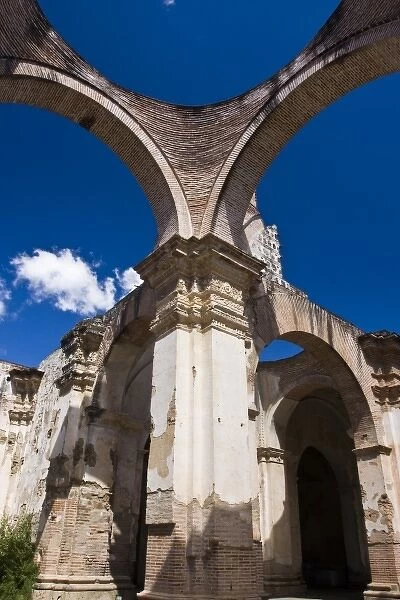 Guatemala, Antigua. The Ruins of the Cathedral de Antigua. The Cathedral was almost