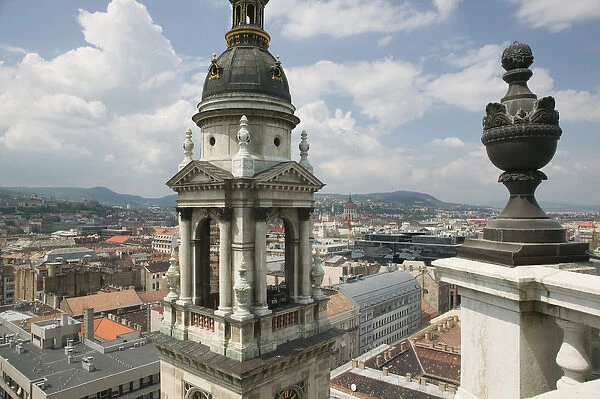 HUNGARY-Budapest: City View & basilica tower from St. Stephens Basilica