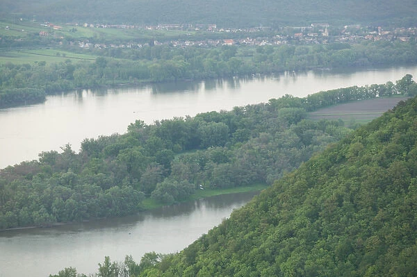 HUNGARY-DANUBE BEND-Visegrad: Szentendre Island View & Danube River