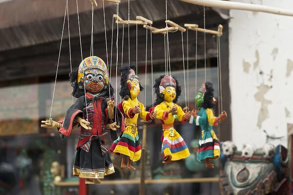 India, Ladakh, Alchi, traditional puppets with hindu and buddhist face