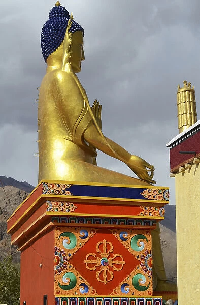 India, Ladakh, Likir, golden buddha in Likir Monastery