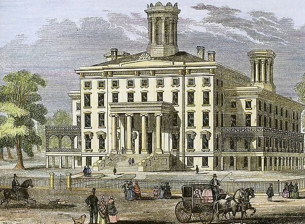 Indiana Institution for the Blind, founded in 1847. Indianapolis, 1854. United States