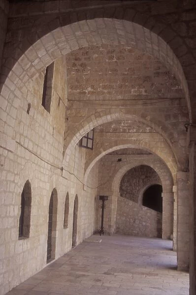 Interior hallway with arches of Lovrjenac Fort (Fort of St. Lawrence) located just